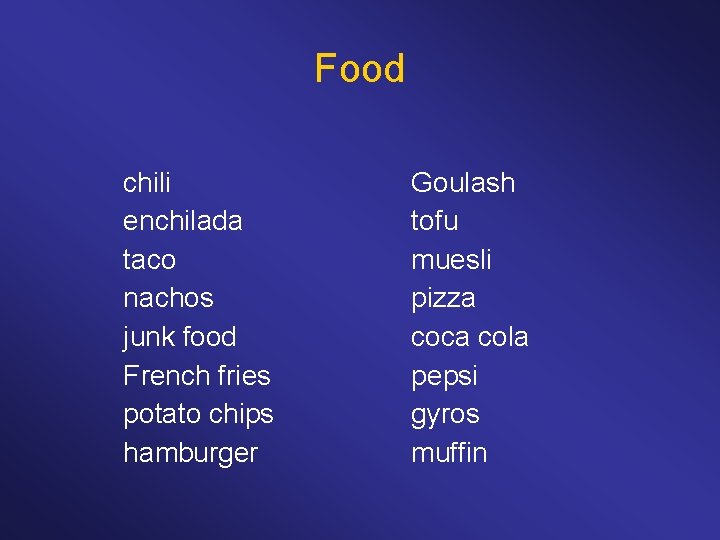 Food chili enchilada taco nachos junk food French fries potato chips hamburger Goulash tofu