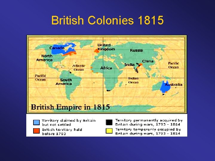 British Colonies 1815 