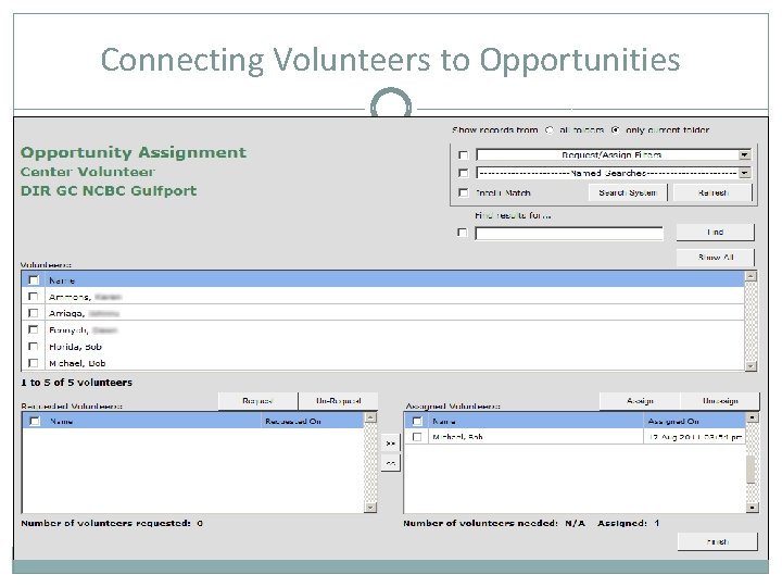 Connecting Volunteers to Opportunities 