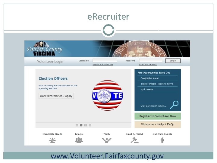 e. Recruiter www. Volunteer. Fairfaxcounty. gov 