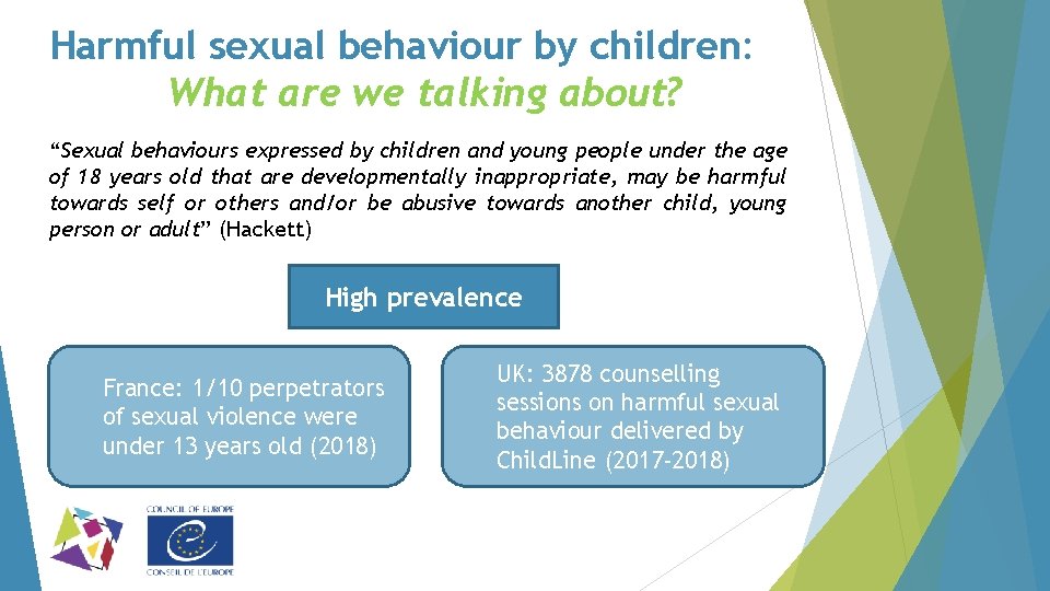 Harmful sexual behaviour displayed by children Overview of
