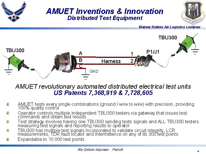 AMUET Inventions & Innovation Distributed Test Equipment Warner Robins Air Logistics Complex TBU 300