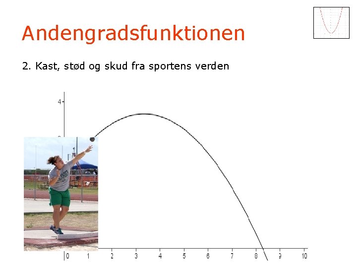 Andengradsfunktionen 2. Kast, stød og skud fra sportens verden 