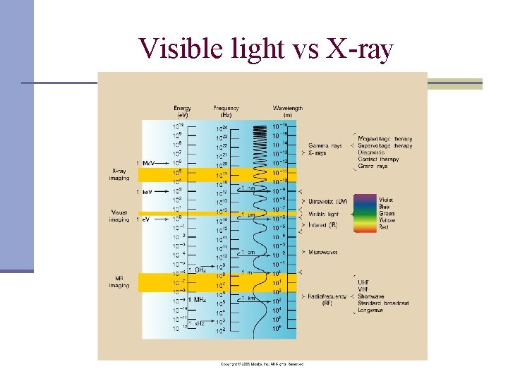 Visible light vs X-ray 