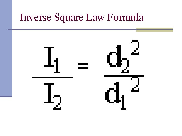 Inverse Square Law Formula 