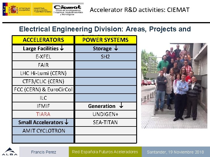 Accelerator R&D activities: CIEMAT Electrical Engineering Division: Areas, Projects and Collaborations ACCELERATORS POWER SYSTEMS