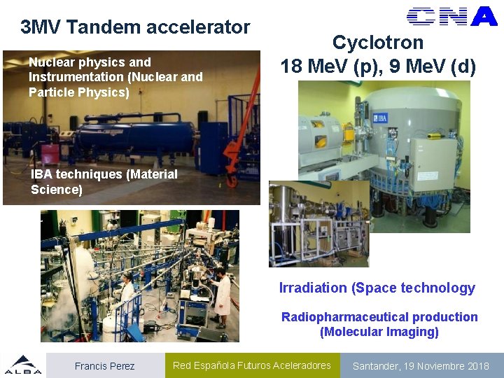 3 MV Tandem accelerator Nuclear physics and Instrumentation (Nuclear and Particle Physics) Cyclotron 18
