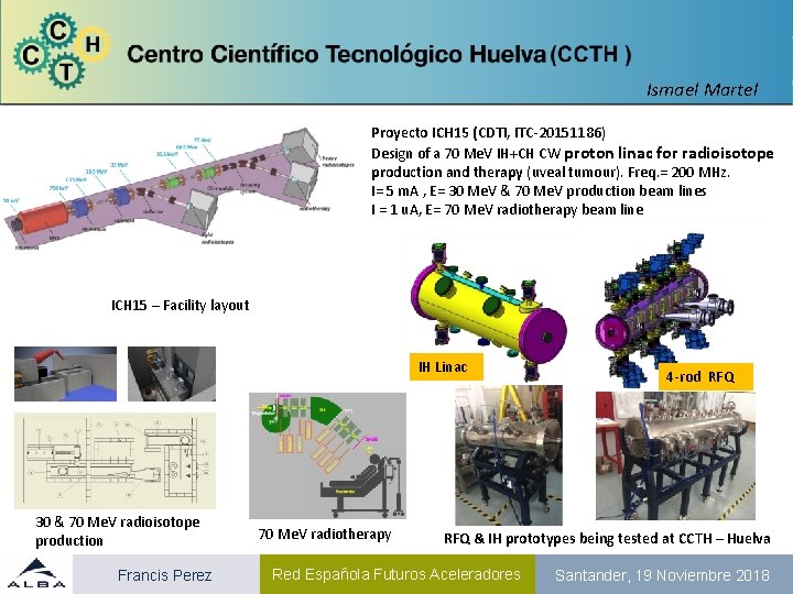 Ismael Martel Proyecto ICH 15 (CDTI, ITC-20151186) Design of a 70 Me. V IH+CH