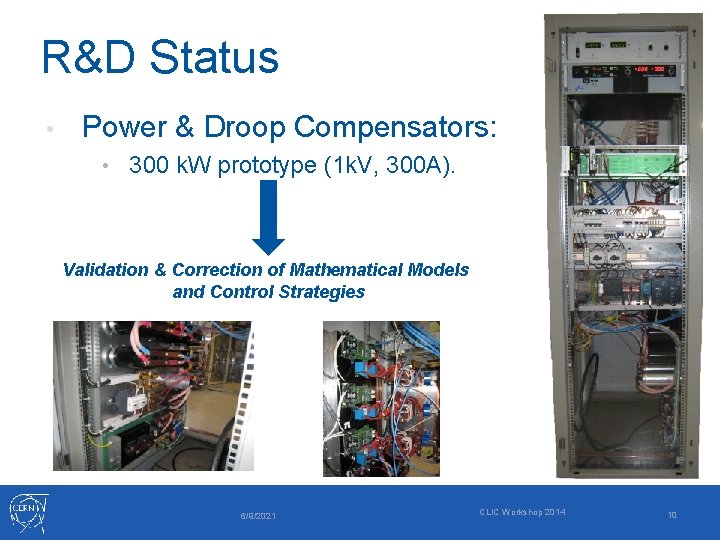 R&D Status • Power & Droop Compensators: • 300 k. W prototype (1 k.