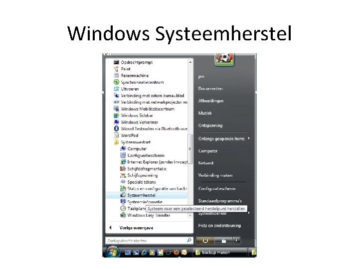 Windows Systeemherstel 