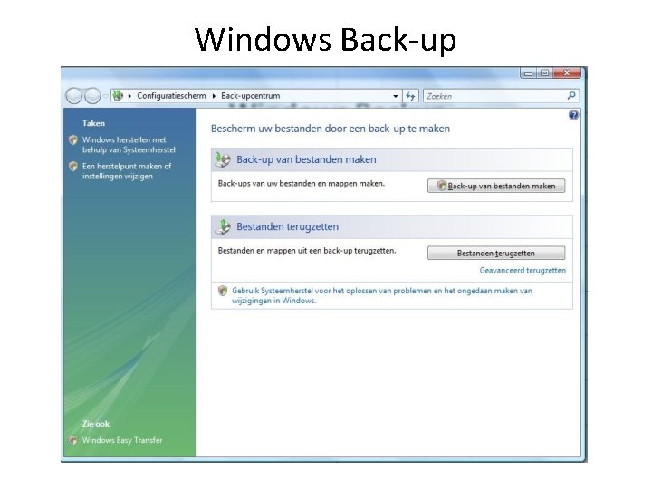Windows Back-up 