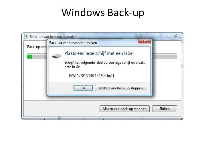 Windows Back-up 