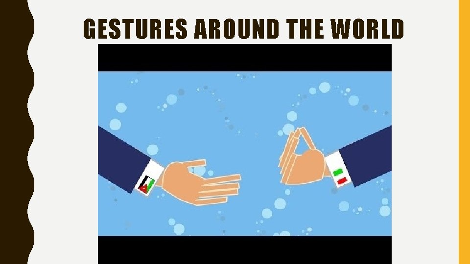 GESTURES AROUND THE WORLD 