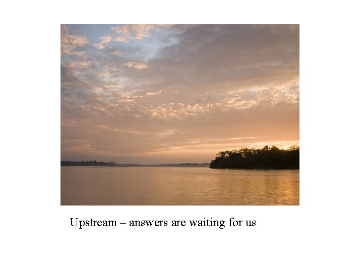 Upstream – answers are waiting for us 