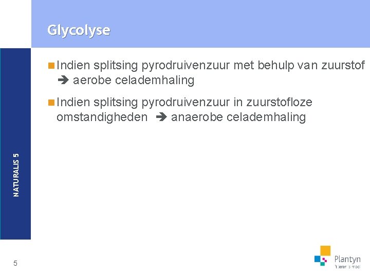 Glycolyse n Indien splitsing pyrodruivenzuur met behulp van zuurstof aerobe celademhaling splitsing pyrodruivenzuur in