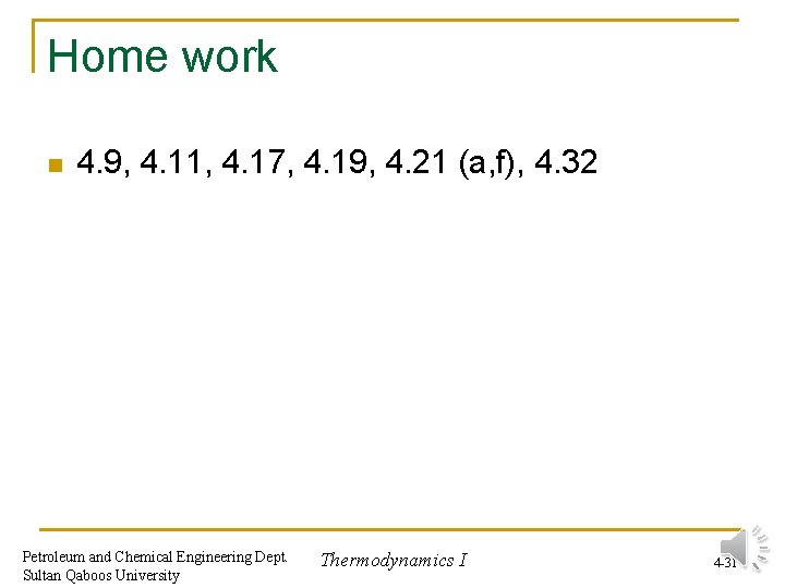 Home work n 4. 9, 4. 11, 4. 17, 4. 19, 4. 21 (a,