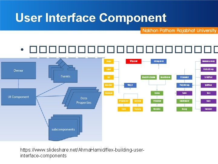 User Interface Component • ���������� https: //www. slideshare. net/Ahma. Hamid/flex-building-userinterface-components 
