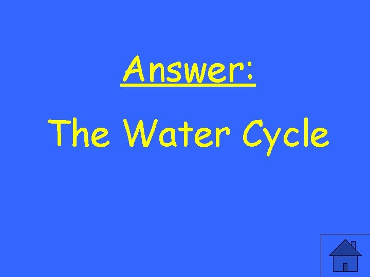 Answer: The Water Cycle 