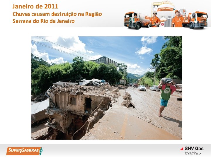 Janeiro de 2011 Chuvas causam destruição na Região Serrana do Rio de Janeiro 