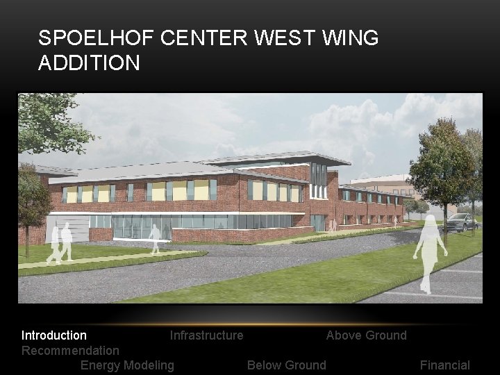 SPOELHOF CENTER WEST WING ADDITION Introduction Infrastructure Above Ground Recommendation Energy Modeling Below Ground