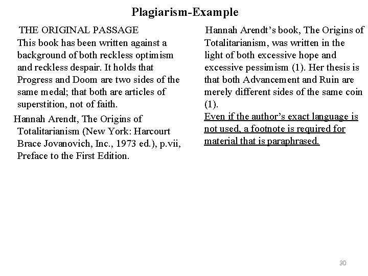 Plagiarism-Example THE ORIGINAL PASSAGE This book has been written against a background of both