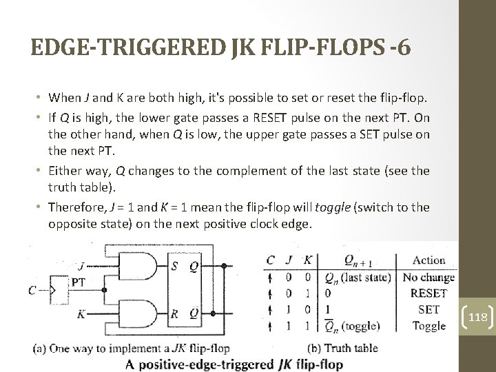 EDGE-TRIGGERED JK FLIP-FLOPS -6 • When J and K are both high, it's possible