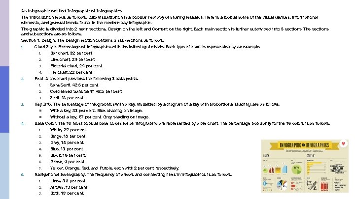 An infographic entitled Infographic of Infographics. The introduction reads as follows. Data visualization is