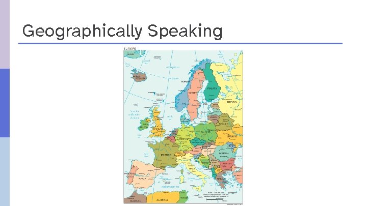 Geographically Speaking 