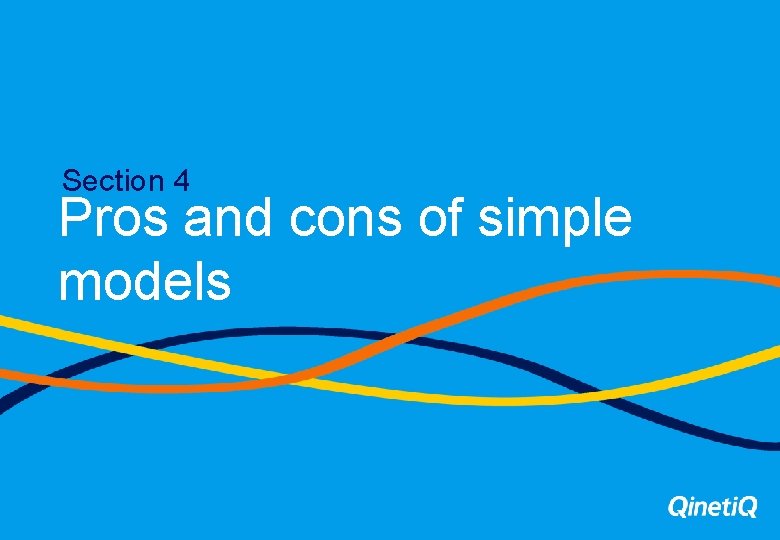 Section 4 Pros and cons of simple models 
