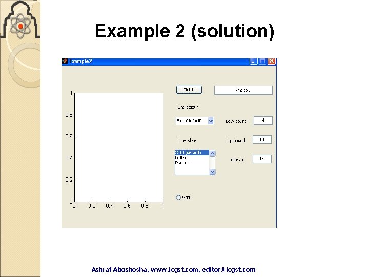 Example 2 (solution) Ashraf Aboshosha, www. icgst. com, editor@icgst. com Ashraf Example 2 (solution) Ashraf Aboshosha, www. icgst. com, editor@icgst. com Ashraf