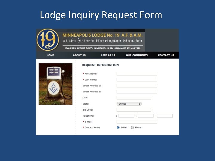 Lodge Inquiry Request Form 