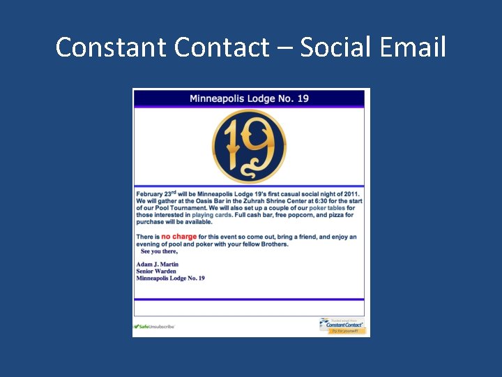 Constant Contact – Social Email 