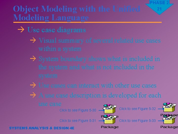 Object Modeling with the Unified Modeling Language PHASE 2 21 à Use case diagrams
