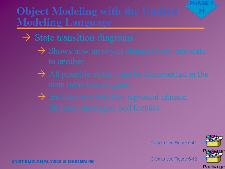 Object Modeling with the Unified Modeling Language PHASE 2 24 à State transition diagrams