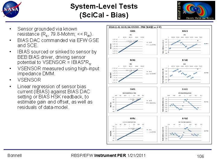 System-Level Tests (Sci. Cal - Bias) • • • Sensor grounded via known resistance