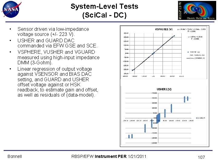 System-Level Tests (Sci. Cal - DC) • • Sensor driven via low-impedance voltage source