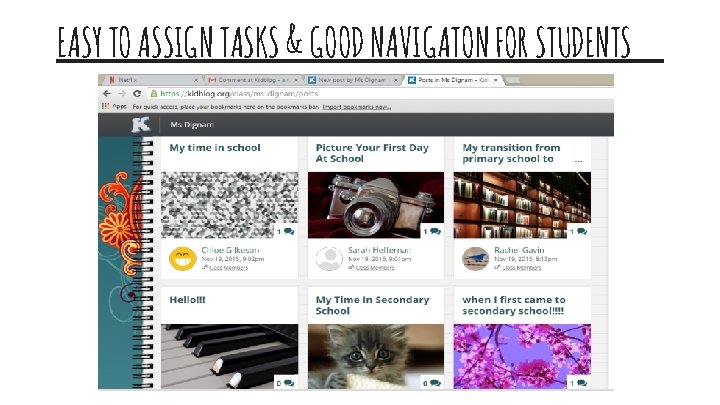 EASY TO ASSIGN TASKS & GOOD NAVIGATON FOR STUDENTS 