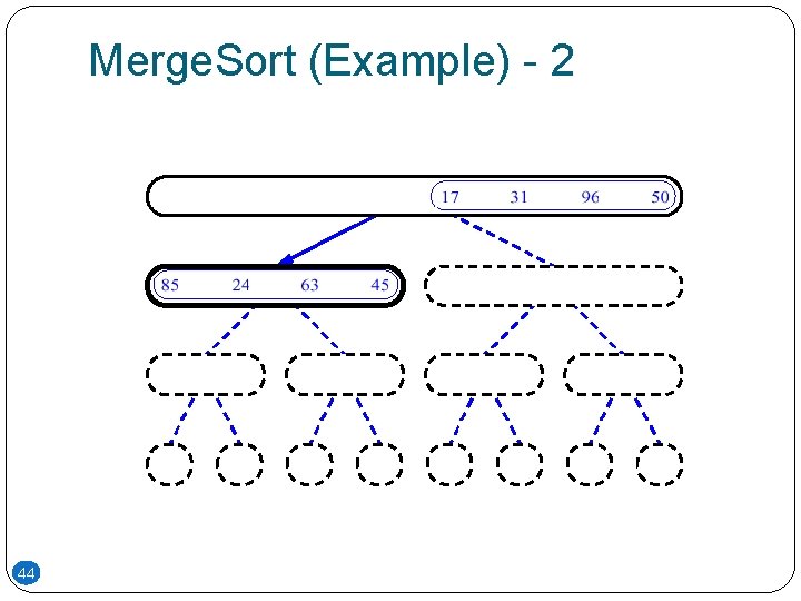 Merge. Sort (Example) - 2 44 Merge. Sort (Example) - 2 44