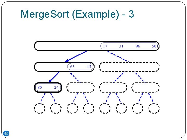 Merge. Sort (Example) - 3 45 Merge. Sort (Example) - 3 45