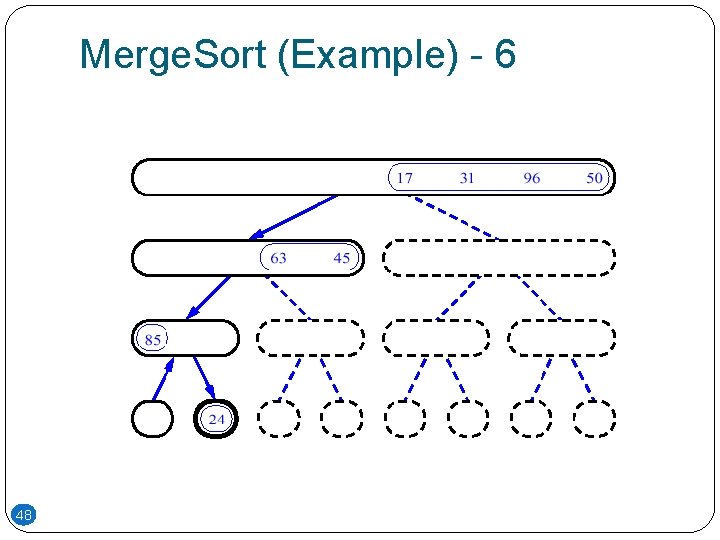 Merge. Sort (Example) - 6 48 Merge. Sort (Example) - 6 48