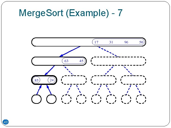 Merge. Sort (Example) - 7 49 Merge. Sort (Example) - 7 49