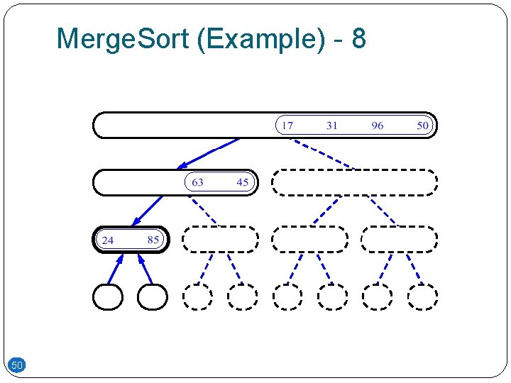 Merge. Sort (Example) - 8 50 Merge. Sort (Example) - 8 50
