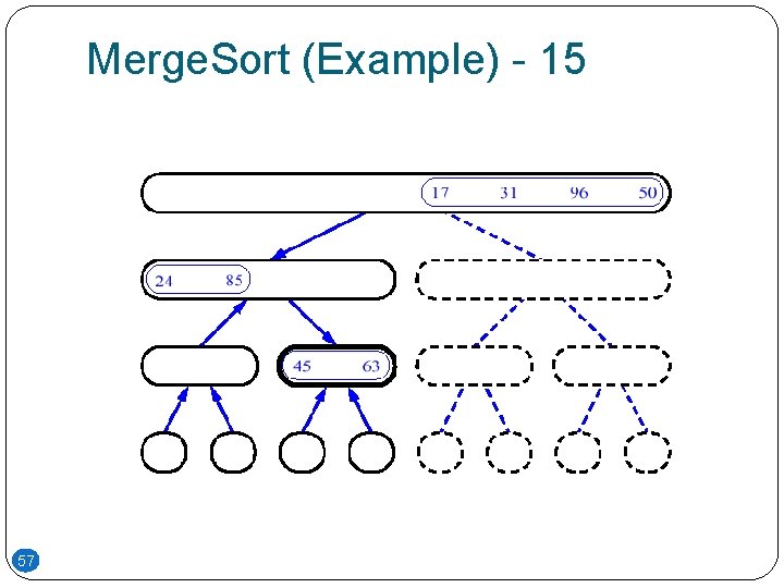 Merge. Sort (Example) - 15 57 Merge. Sort (Example) - 15 57