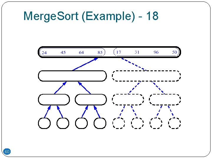 Merge. Sort (Example) - 18 60 Merge. Sort (Example) - 18 60