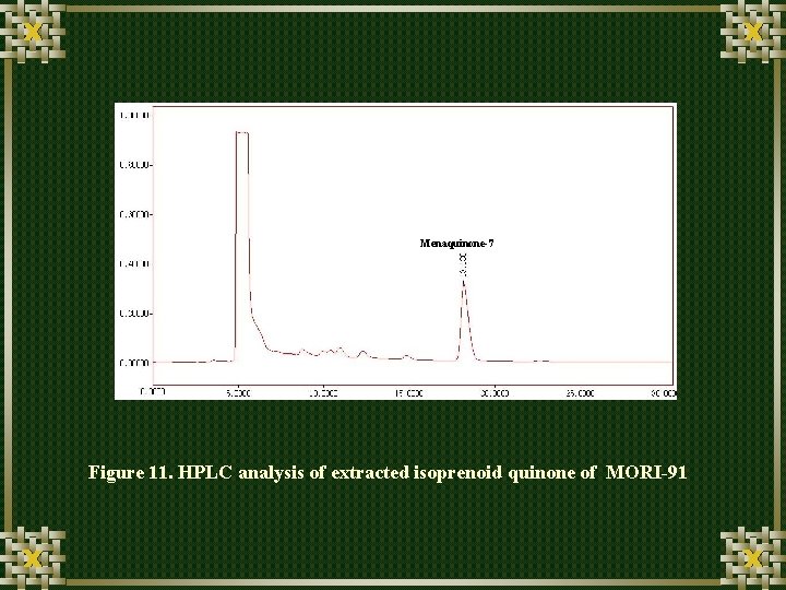 Menaquinone-7 Figure 11. HPLC analysis of extracted isoprenoid quinone of MORI-91 