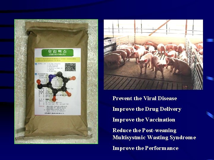 Prevent the Viral Disease Improve the Drug Delivery Improve the Vaccination Reduce the Post-weaning