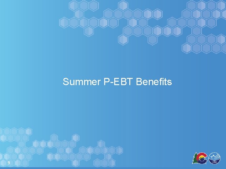 Summer P-EBT Benefits 9 
