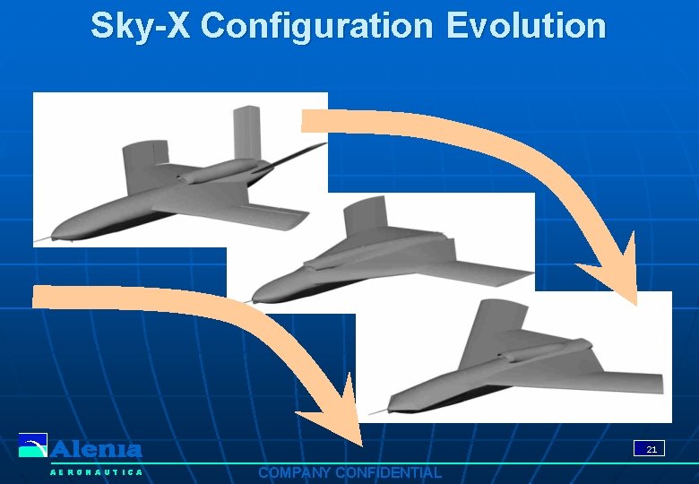 Sky-X Configuration Evolution 21 AERONAUTICA COMPANY CONFIDENTIAL 