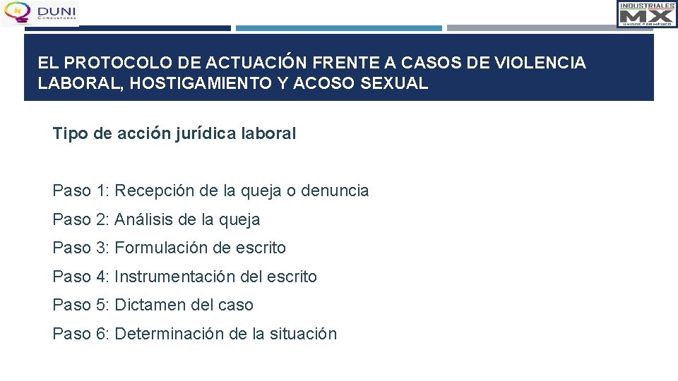 EL PROTOCOLO DE ACTUACIÓN FRENTE A CASOS DE VIOLENCIA LABORAL, HOSTIGAMIENTO Y ACOSO SEXUAL