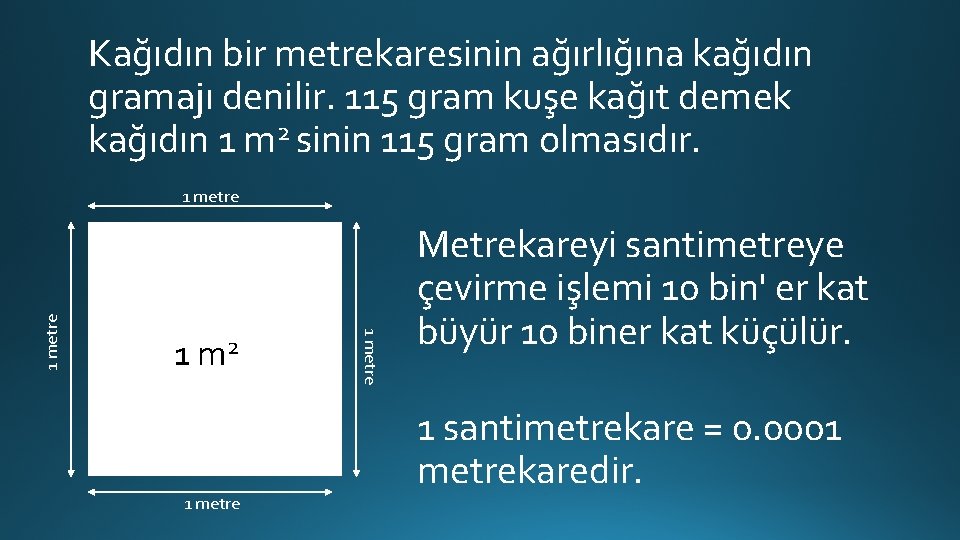 Kağıdın bir metrekaresinin ağırlığına kağıdın gramajı denilir. 115 gram kuşe kağıt demek kağıdın 1